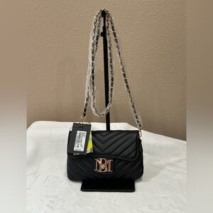 Badgley Mischka Black Quilted Crossbody Bag